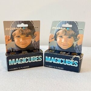 Vintage Sylvania Blue Dot Magicubes Flash Cubes Lot 110 Camera NOS + Partial